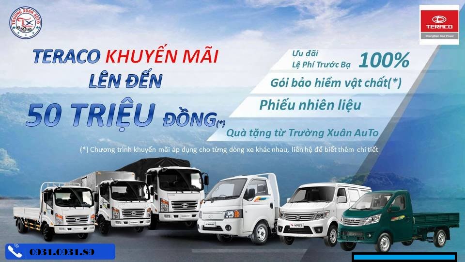 KHUYẾN MÃI XE TERACO THÁNG 11